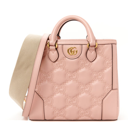 Gucci Calfskin GG Matelasse Mini Top Handle Bag Perfect Pink 1 of 13