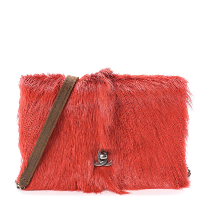 Chanel Goat Hair Wallet On Chain WOC Red 1 of 8