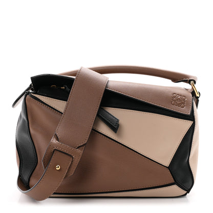 Loewe Calfskin Small Puzzle Bag Sand Hazelnut Ash 1 of 10