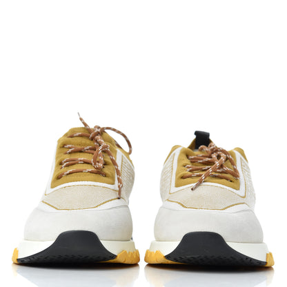 Hermes Knit Goatskin Womens Addict Sneakers 40 Ocre 2 of 12