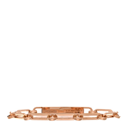 Hermes 18K Rose Gold Diamond Pave PM Kelly Chaine Bracelet ST 2 of 4
