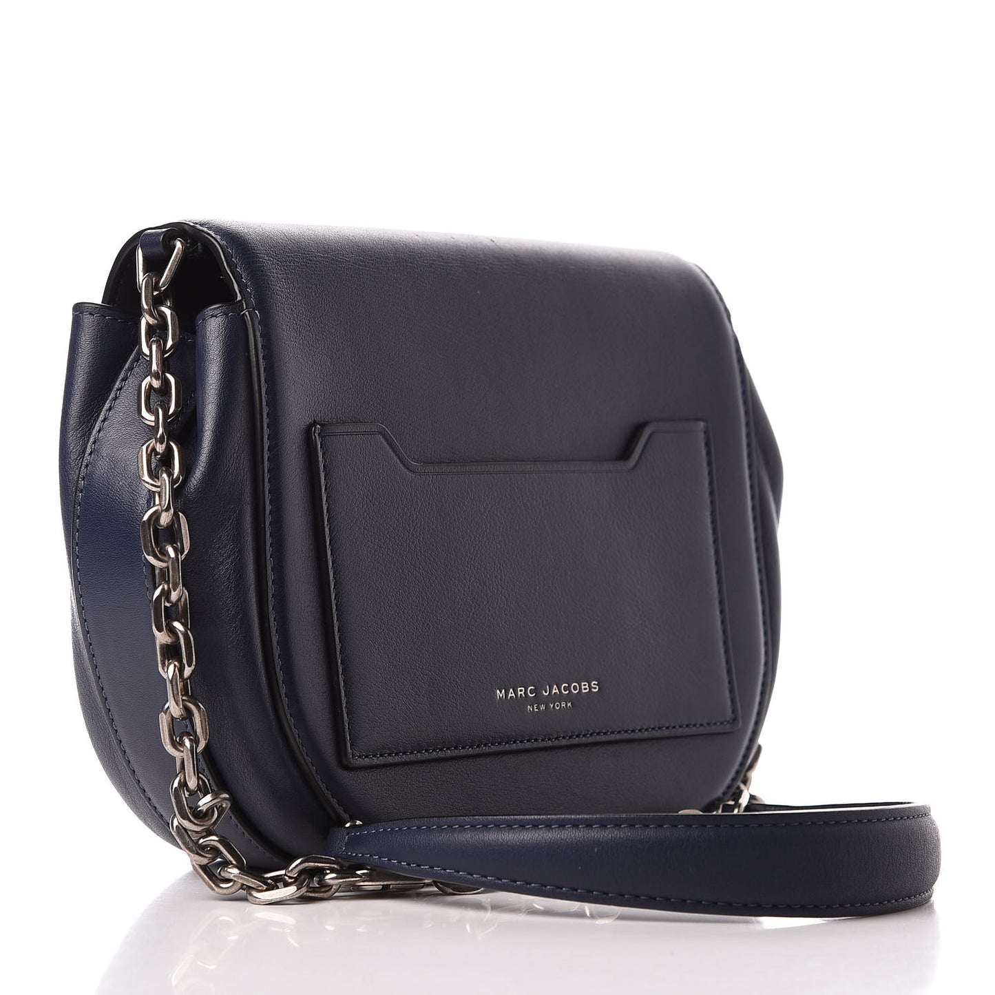 Calfskin West End The Jane Saddle Bag Navy