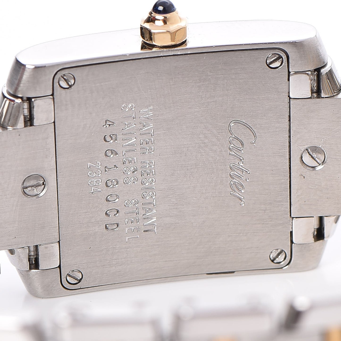 Stainless Steel 18K Yellow Gold 20mm Tank Francaise Quartz Watch