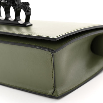 Alexander McQueen Calfskin Knuckle Skull Crossbody Khaki Green Black 9 of 10