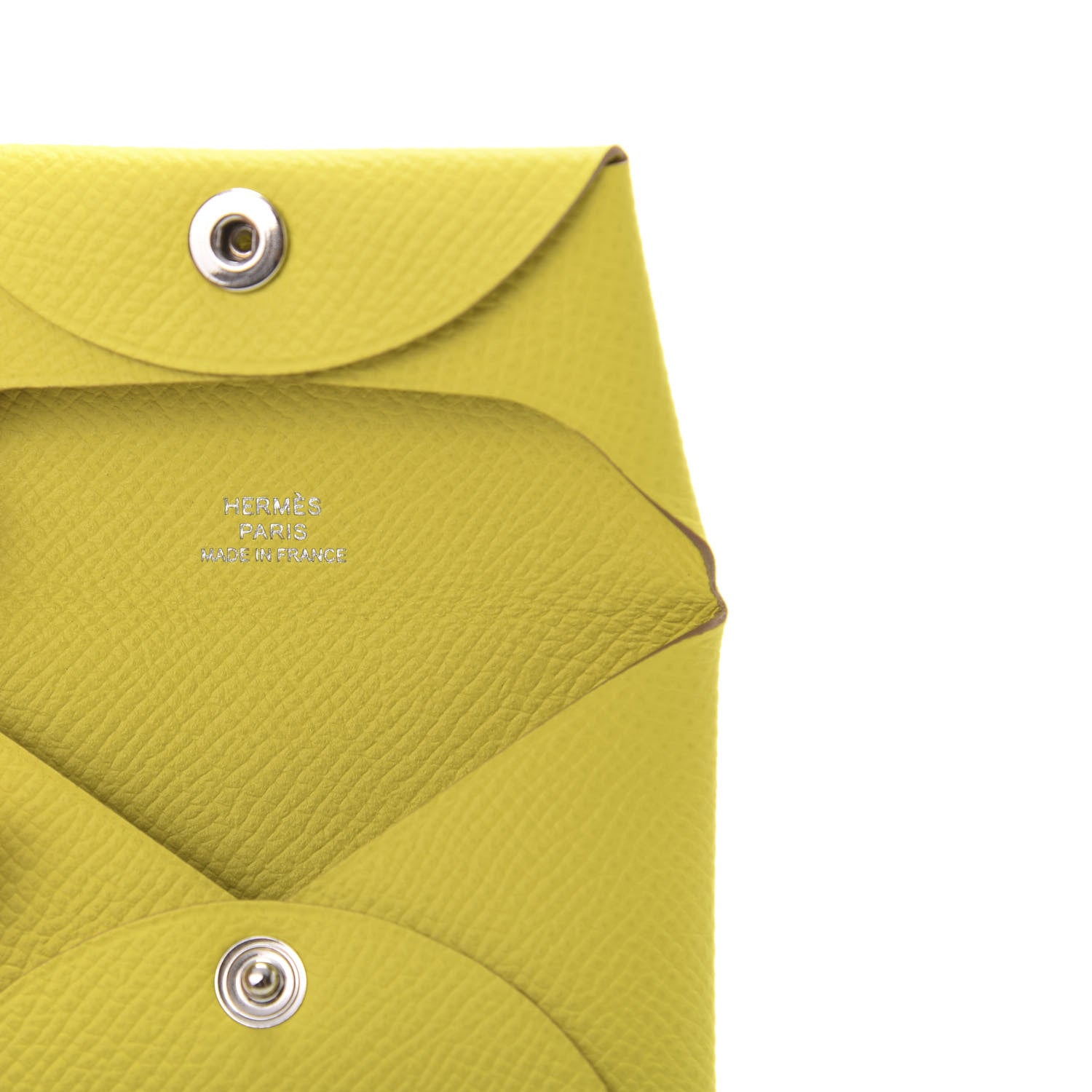Hermes Epsom Bastia Coin Purse Lime 6 of 7