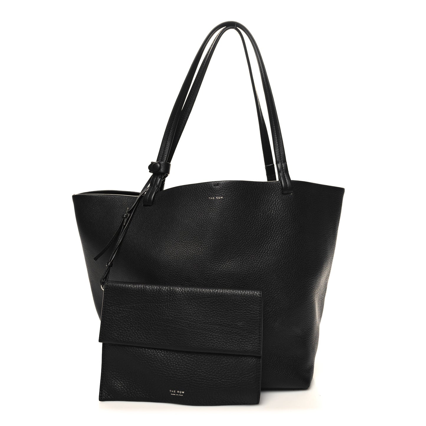 Grained Calfskin Park Tote Three Black