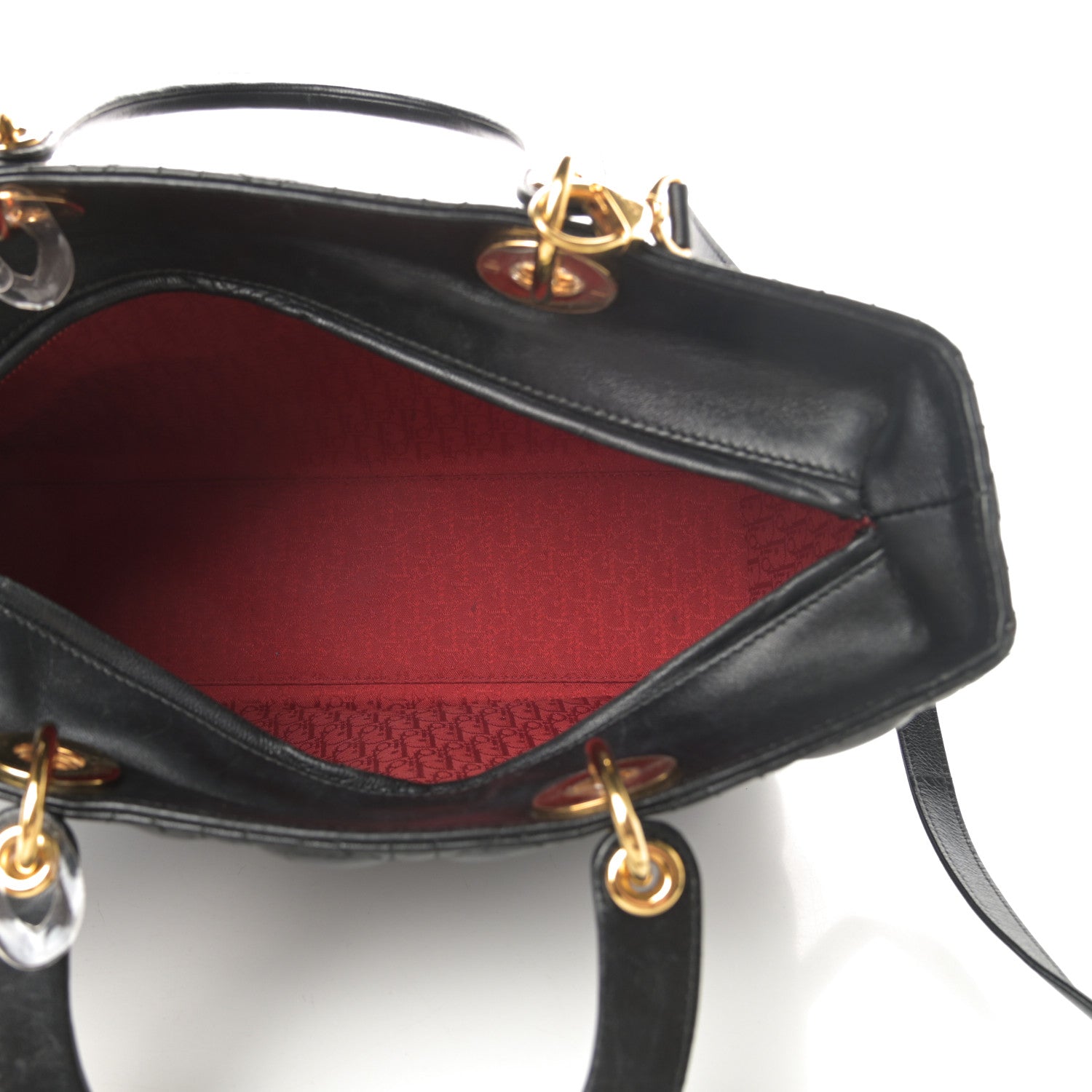 Christian Dior Lambskin Cannage Large Lady Dior Black 5 of 16