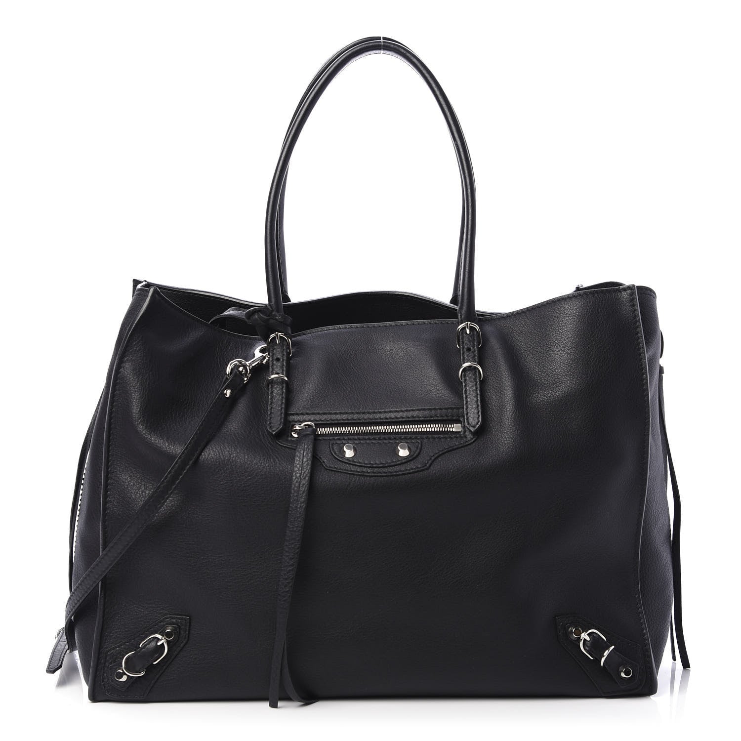 Balenciaga Veau Papier B4 Zip Around Tote Black 4 of 12