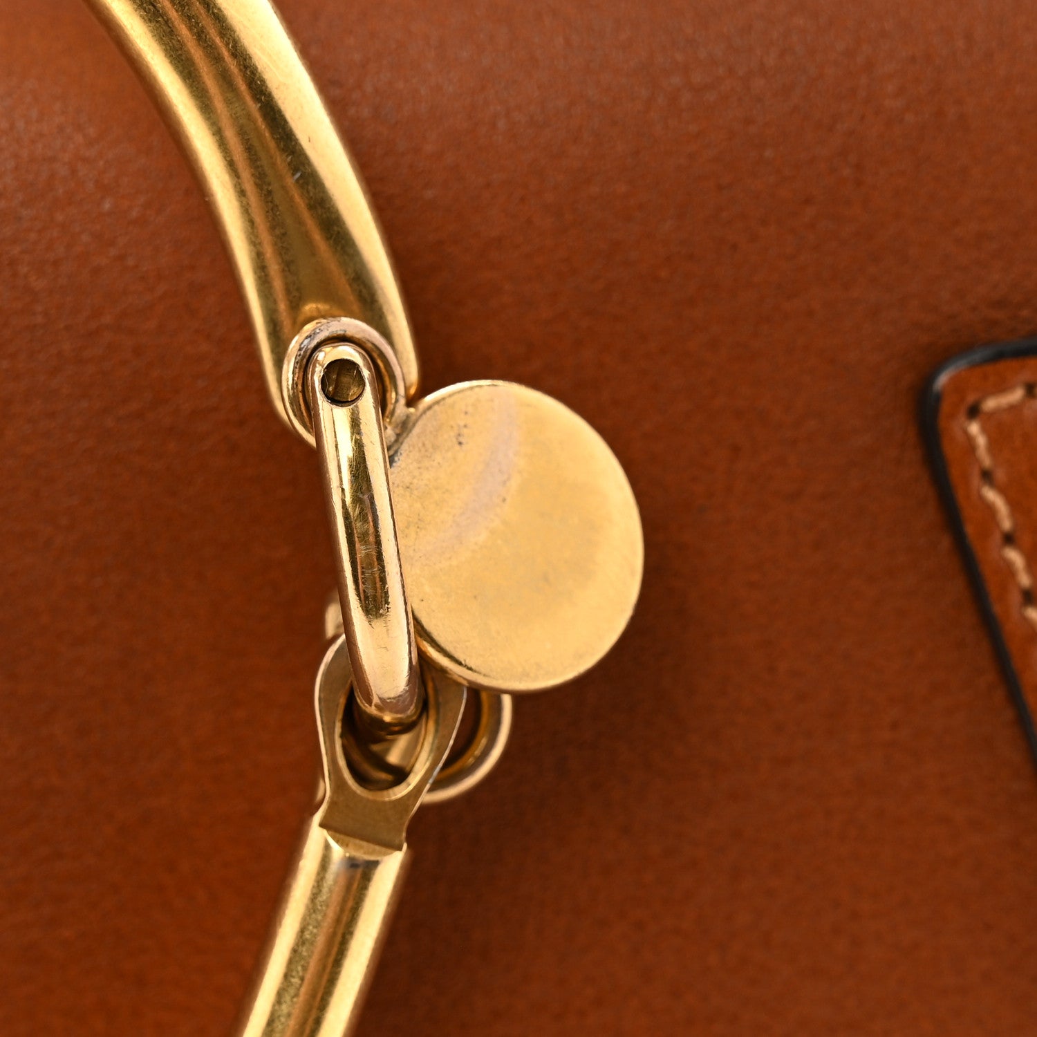 Chloe Calfskin Suede Medium Nile Bracelet Bag Caramel 13 of 15