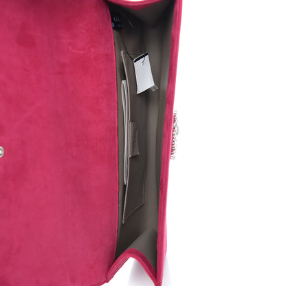 Gucci Suede Crystal GG Sparkling Clutch Pink 7 of 10