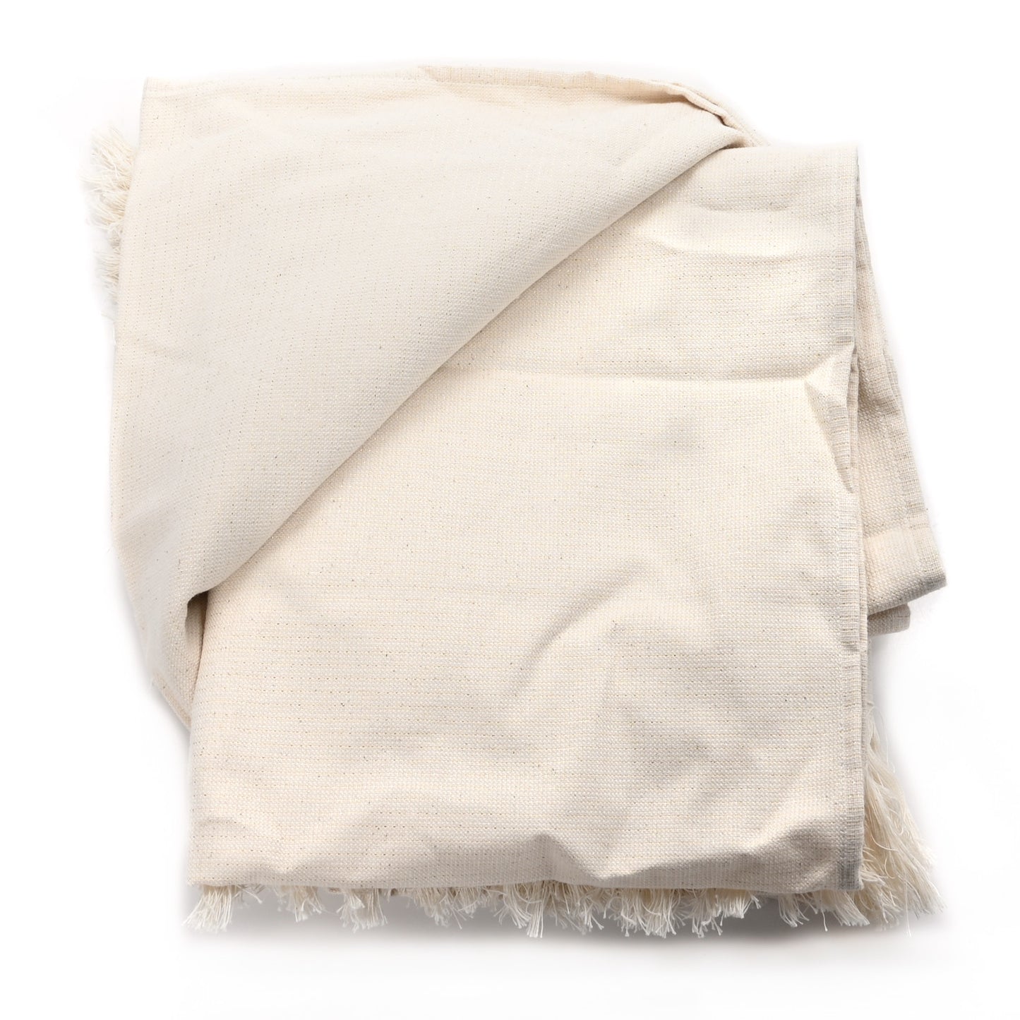 Cotton Quilted CC Beach Towel Pouch Set Ivory