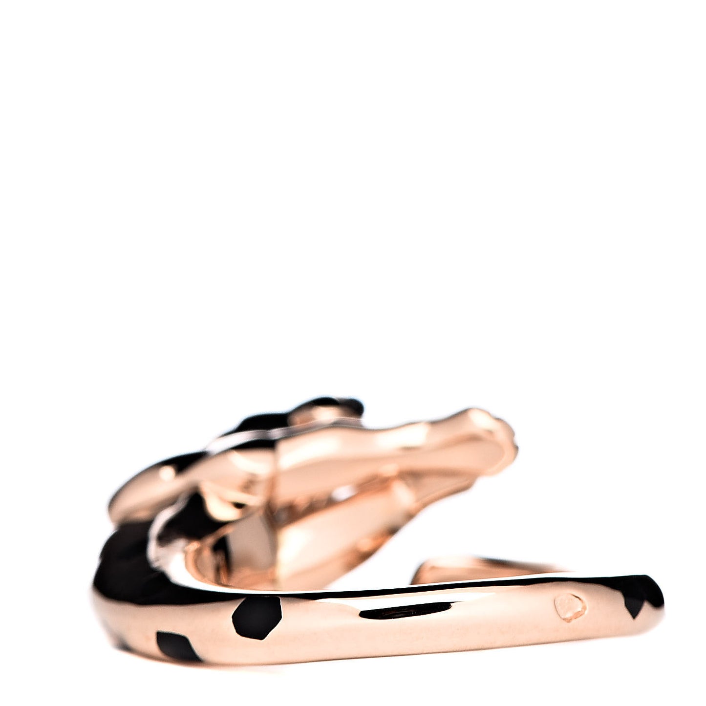18K Pink Gold Tsavorite Onyx Panthère De Ring 52 6