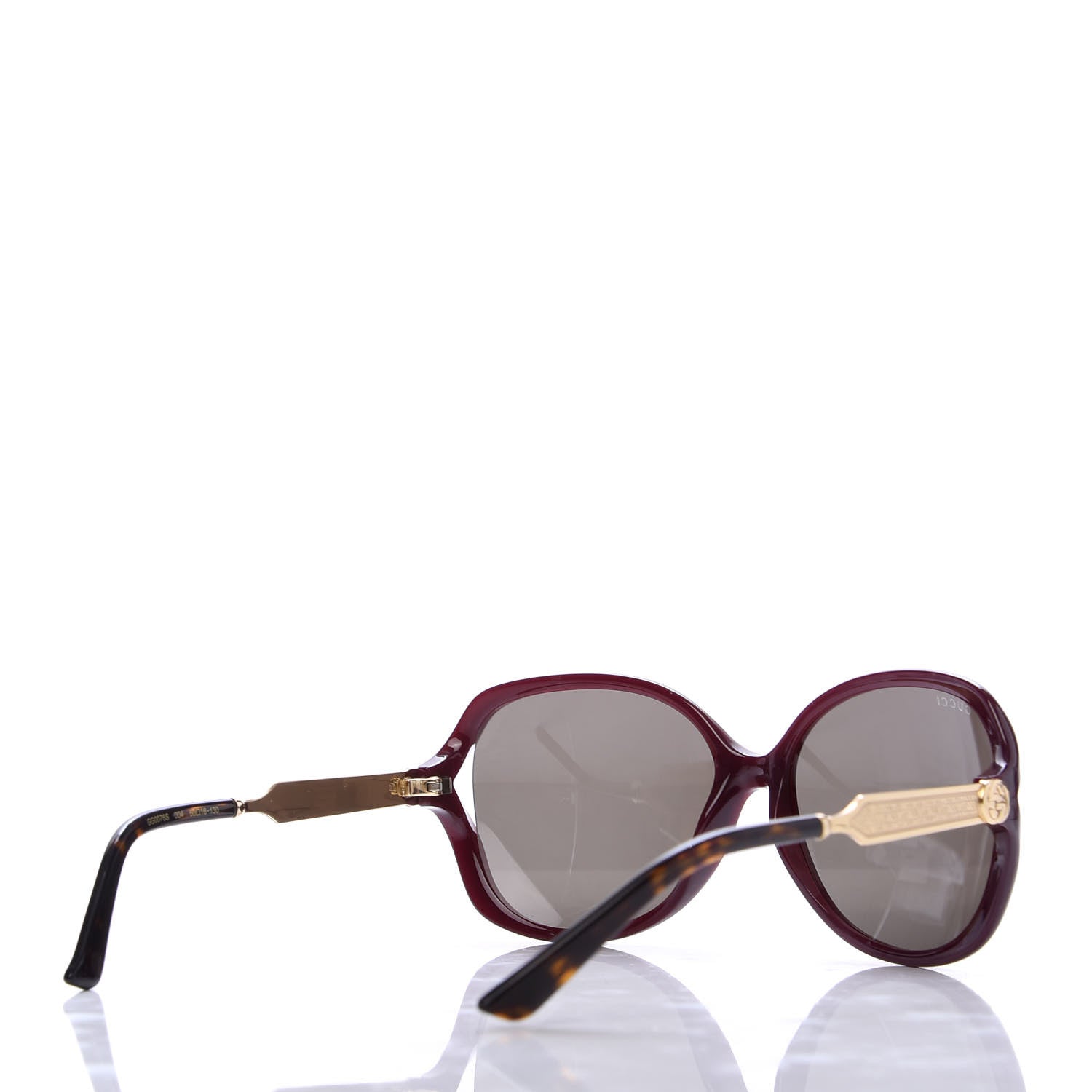 Gucci Acetate Oversized Butterfly Sunglasses GG 0076S Purple 4 of 8