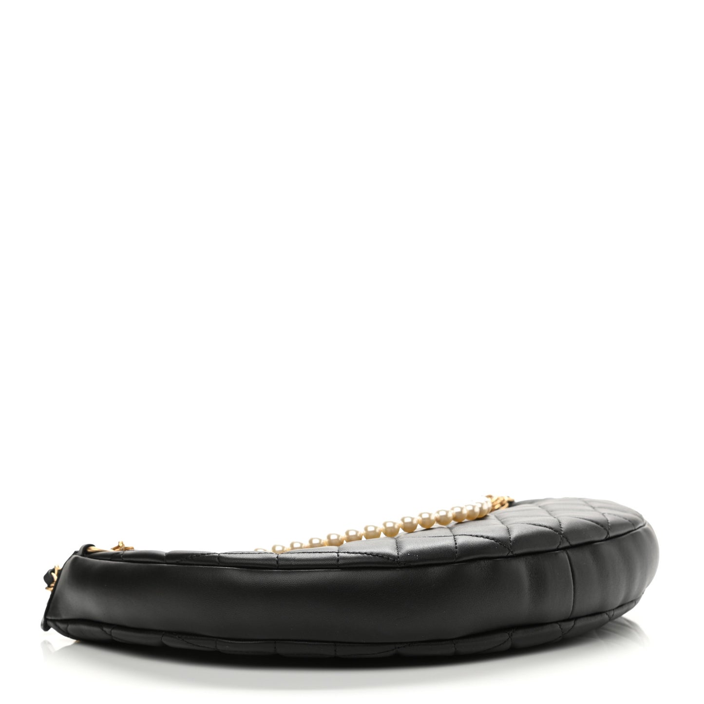 Lambskin Quilted All About Chains Hobo Black