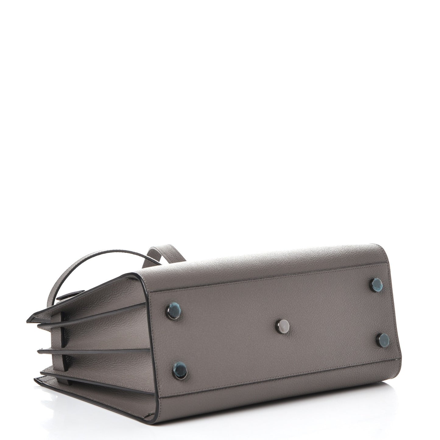 Grained Calfskin Baby Sac De Jour Grey