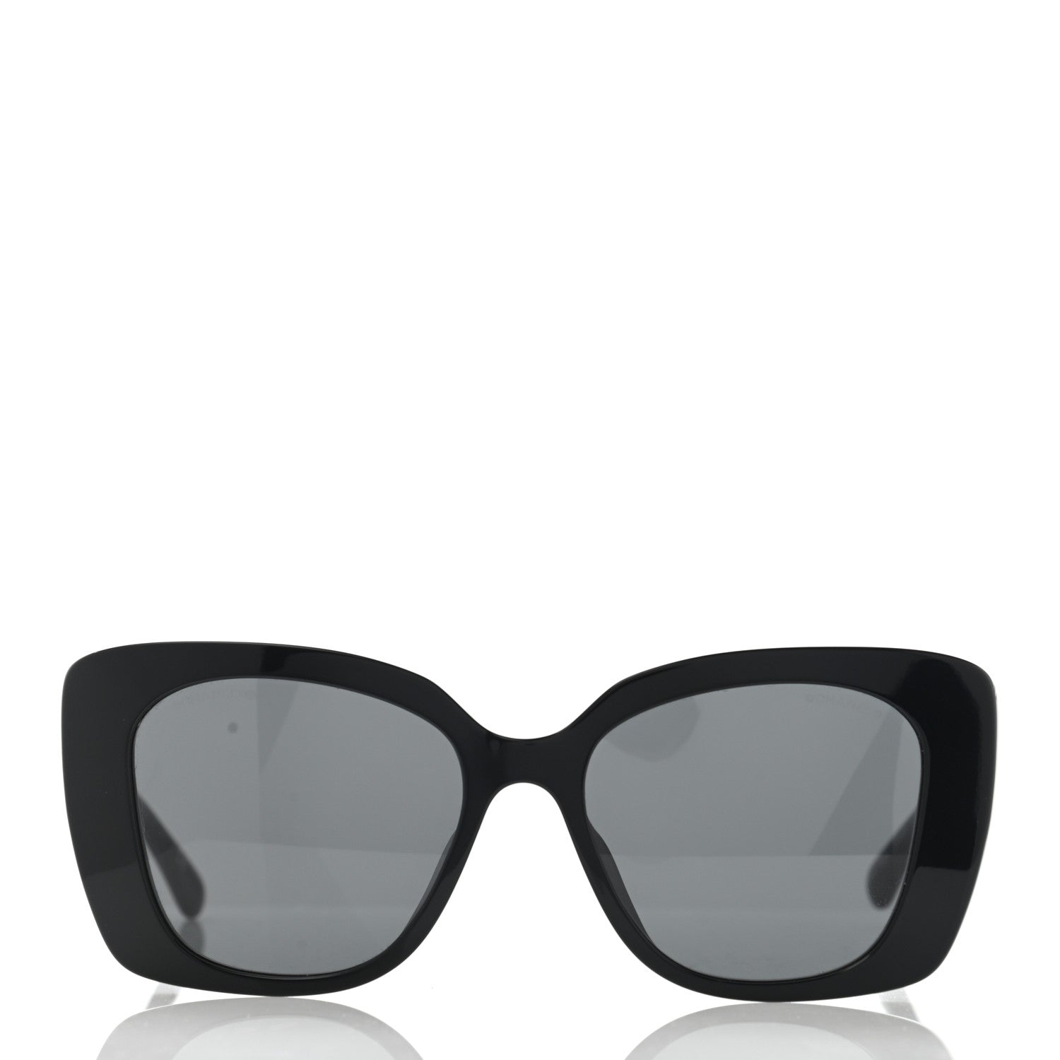 Chanel Acetate Strass Square Sunglasses 5422-B-A Black White 2 of 9