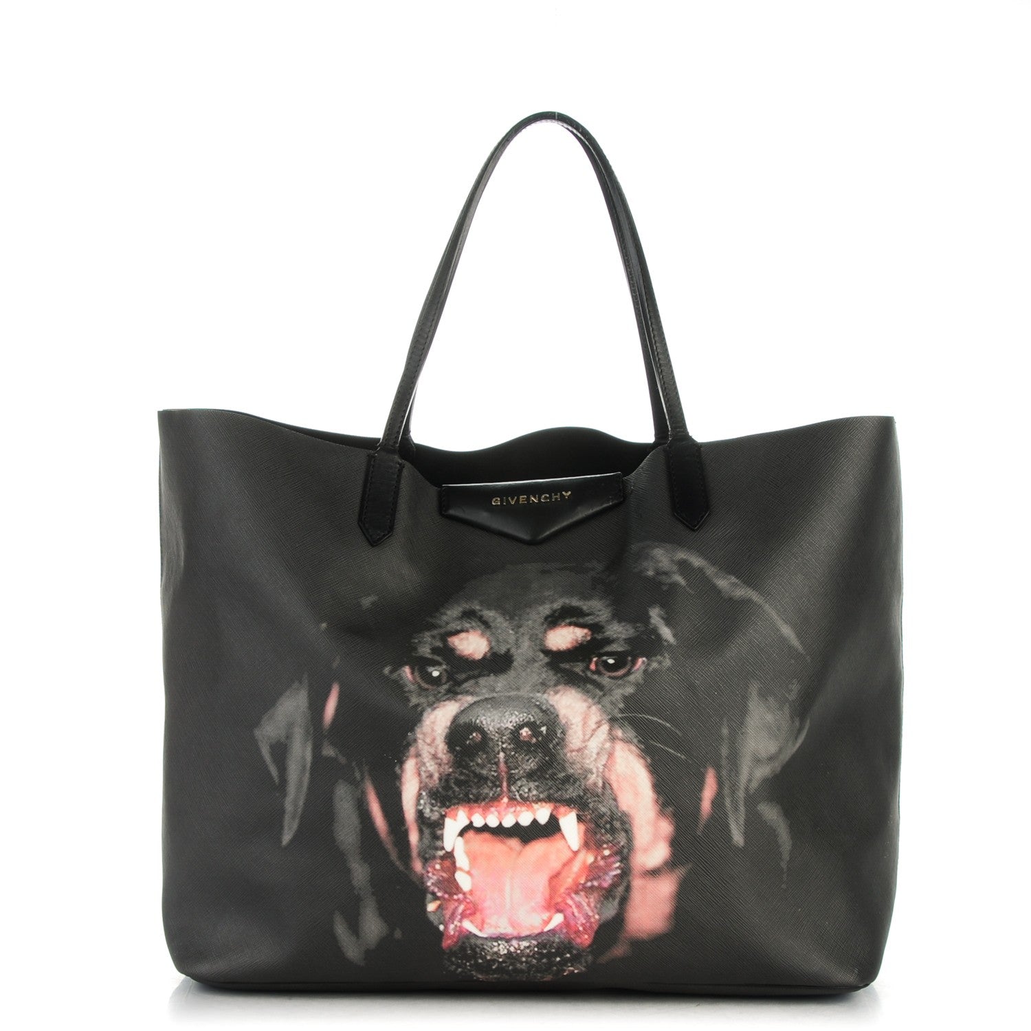 Givenchy Textured Coated Canvas Rottweiler Pint Large Antigona Tote Black 1 of 11