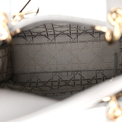 Christian Dior Lambskin Cannage Mini Lady Dior Gray Opaline 5 of 10