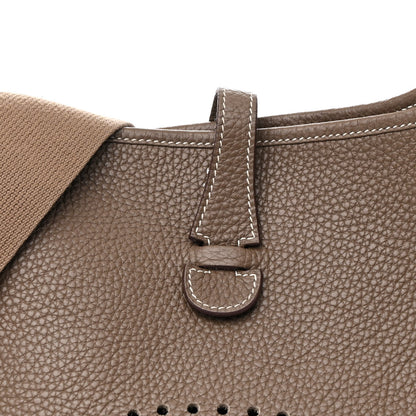 Hermes Taurillon Clemence Evelyne III PM Etoupe 8 of 10