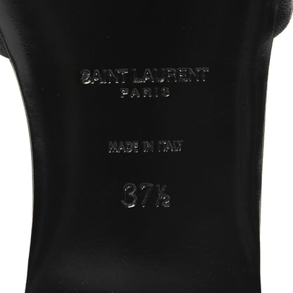 Saint Laurent Incrociato Muriel Bianca Slide Sandals 37.5 Black 7 of 9