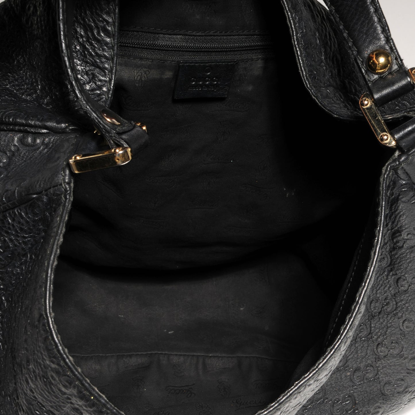 Guccissima New Ladies Web Large Hobo Black