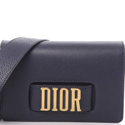 Christian Dior Grained Calfskin Dio(r)evolution Flap Bag Navy Blue 10 of 10