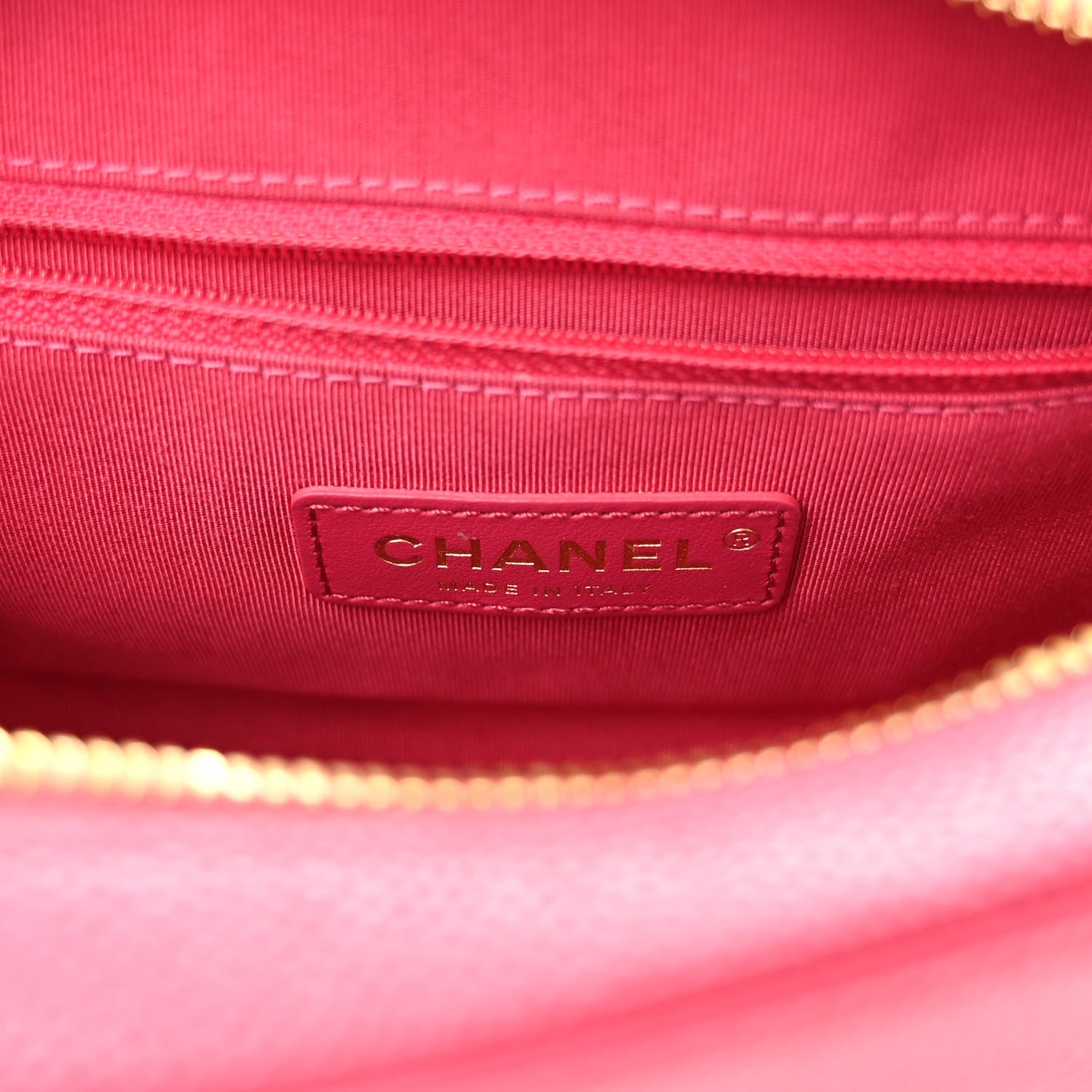 Chanel Caviar Diamond Stitched CC Medium Flap Bag Dark Pink 6 of 11