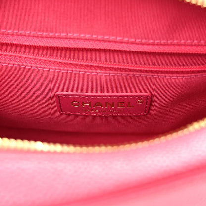 Chanel Caviar Diamond Stitched CC Medium Flap Bag Dark Pink 6 of 11