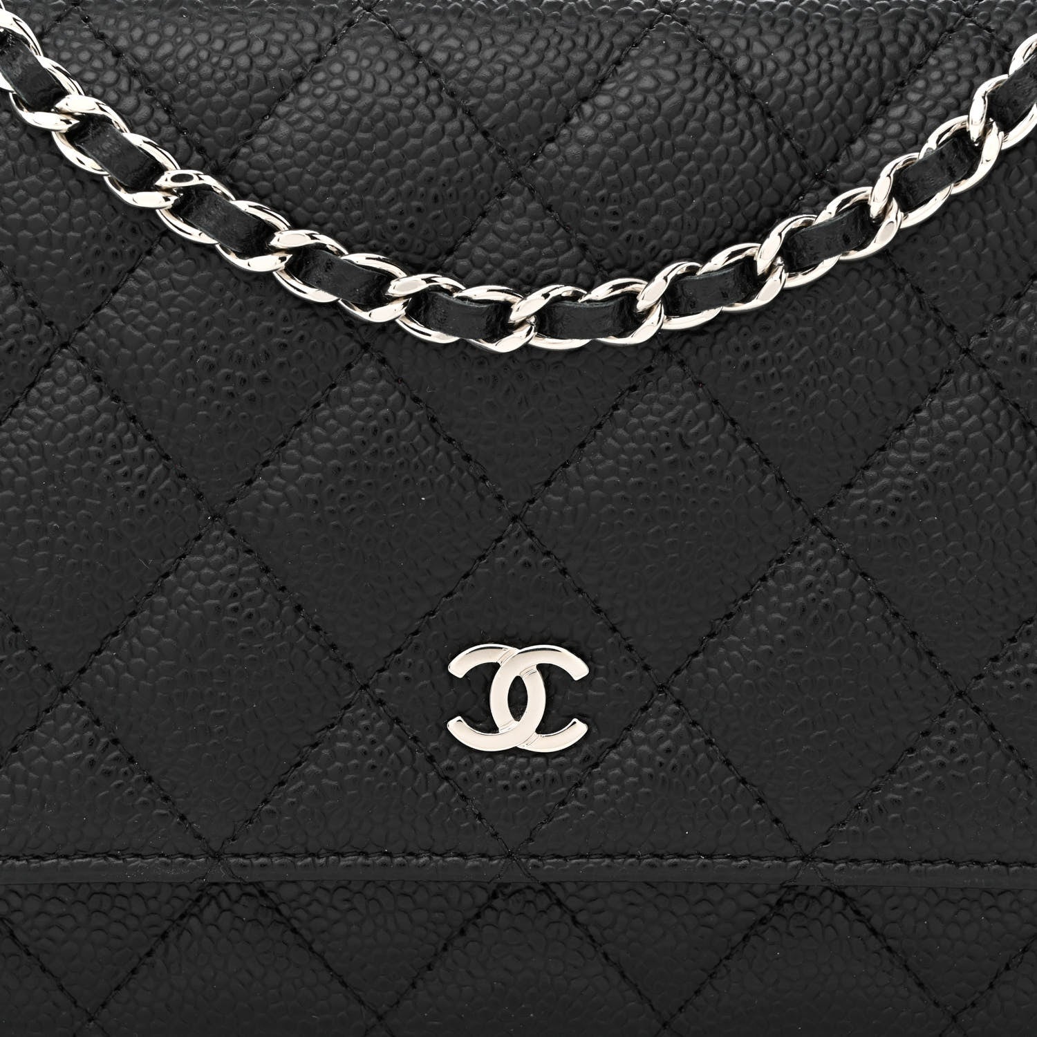 Chanel Caviar Quilted Wallet on Chain WOC Black 9 of 11