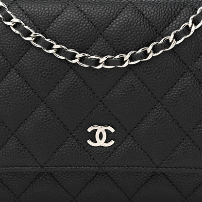 Chanel Caviar Quilted Wallet on Chain WOC Black 9 of 11