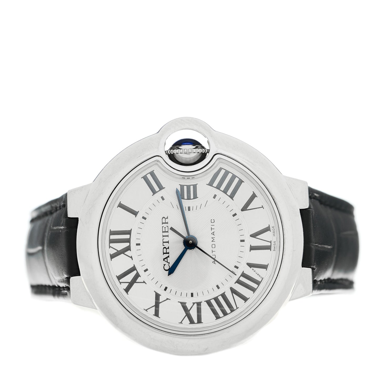 Stainless Steel Alligator 33mm Ballon Bleu De Cartier Automatic Watch