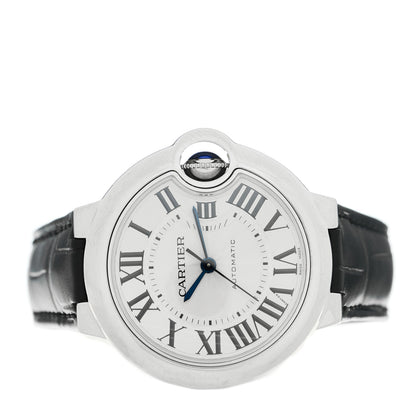 Cartier Stainless Steel Alligator 33mm Ballon Bleu De Cartier Automatic Watch 2 of 4