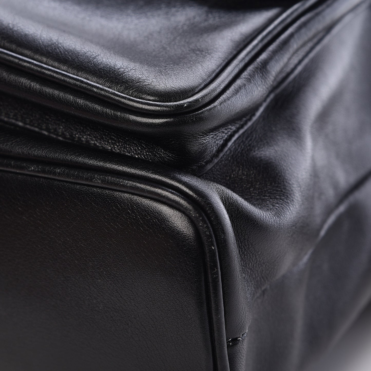 Calfskin Bamboo Backpack Black