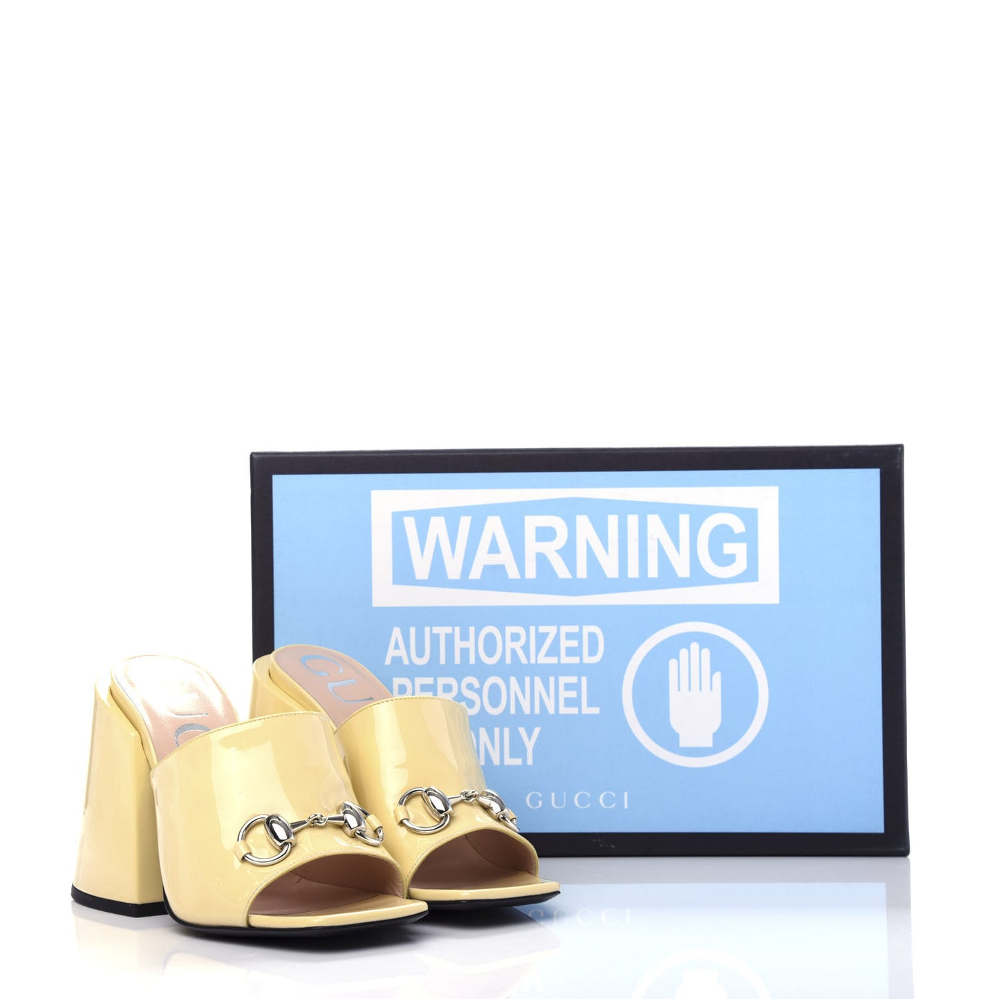 Patent Lexi Horsebit High-Heel Slide Sandals 35 Burro