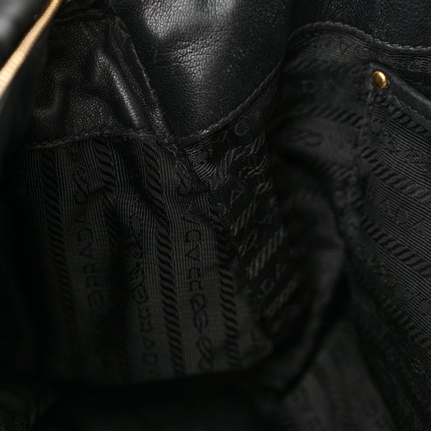 Prada Tessuto Nylon Nappa Braided Gaufre Shopping Satchel Black 11 of 18