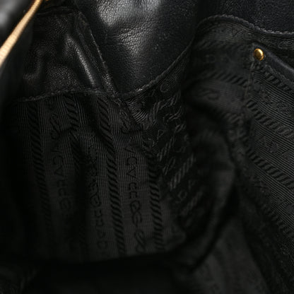 Prada Tessuto Nylon Nappa Braided Gaufre Shopping Satchel Black 11 of 18