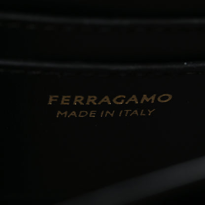 Salvatore Ferragamo Calfskin Double Gancini Crossbody Black 6 of 10