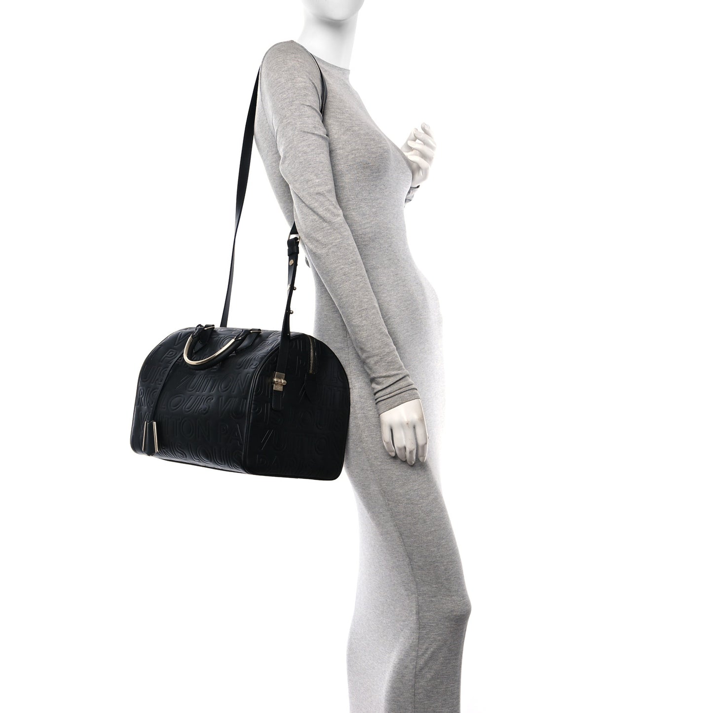 Calfskin Embossed Speedy Cube 30 Black