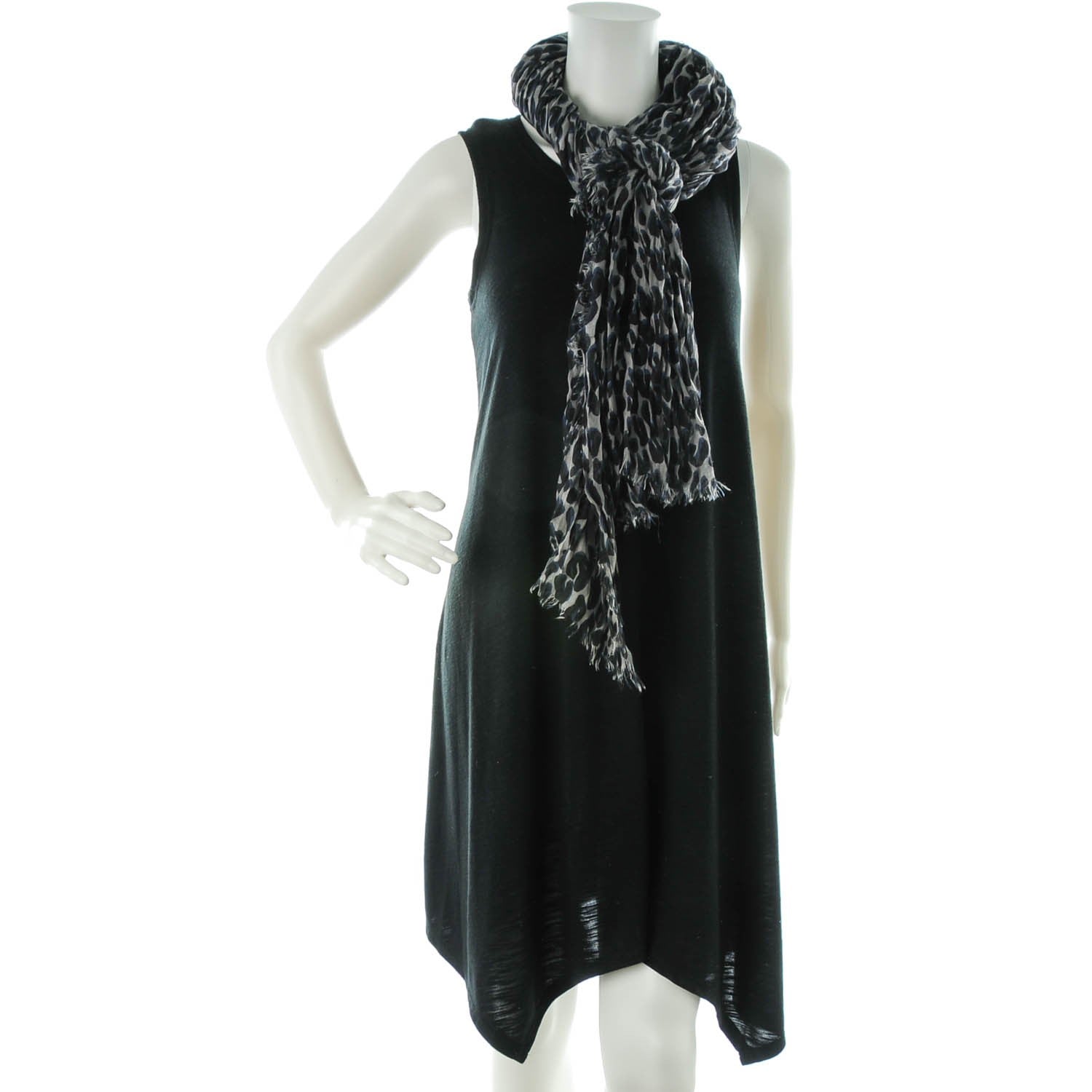 Louis Vuitton Cashmere Silk Leopard Stole Blue 2 of 5