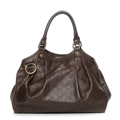 Gucci Guccissima Medium Sukey Tote Chocolate 1 of 11
