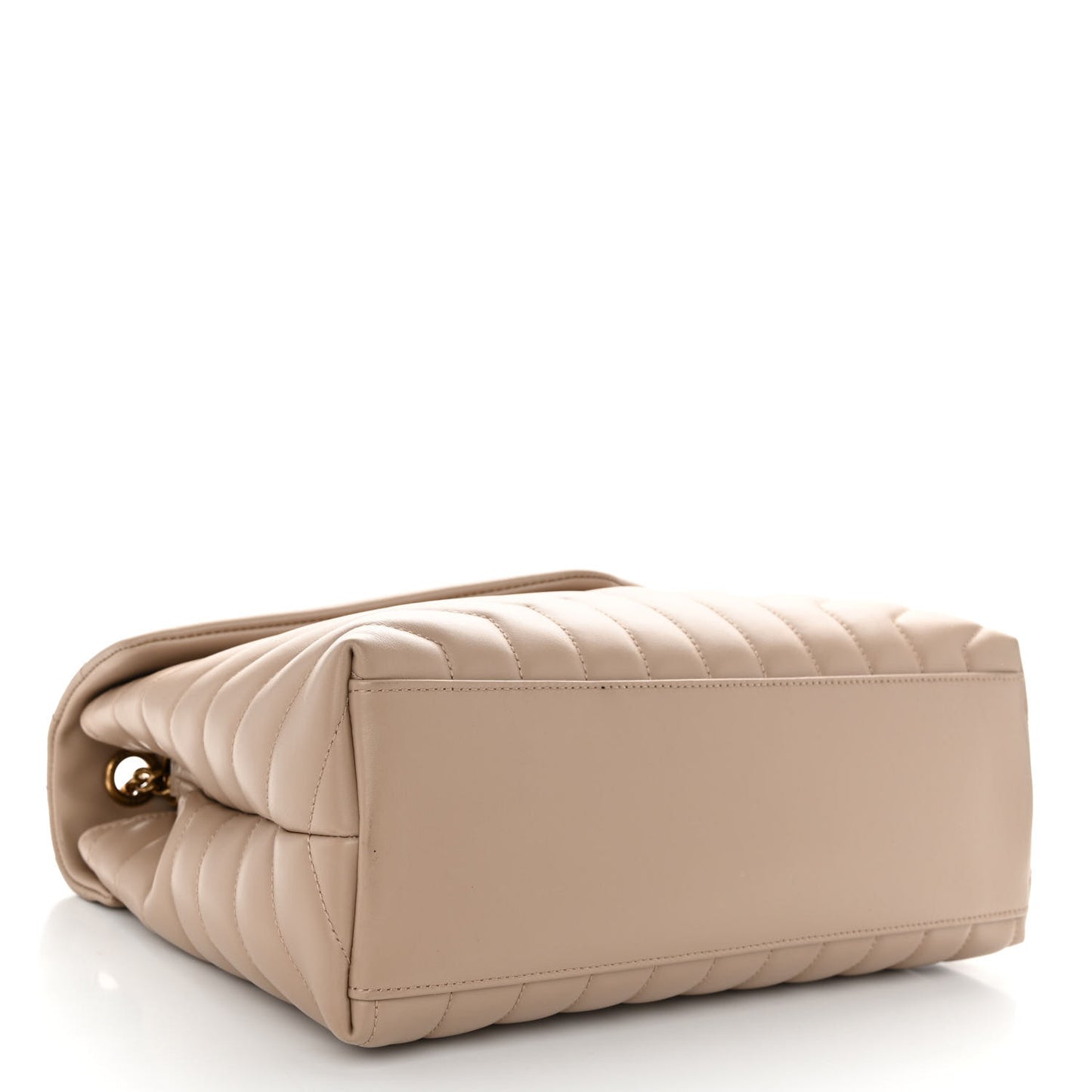 Calfskin Y Quilted Monogram Medium Loulou Chain Satchel Light Natural
