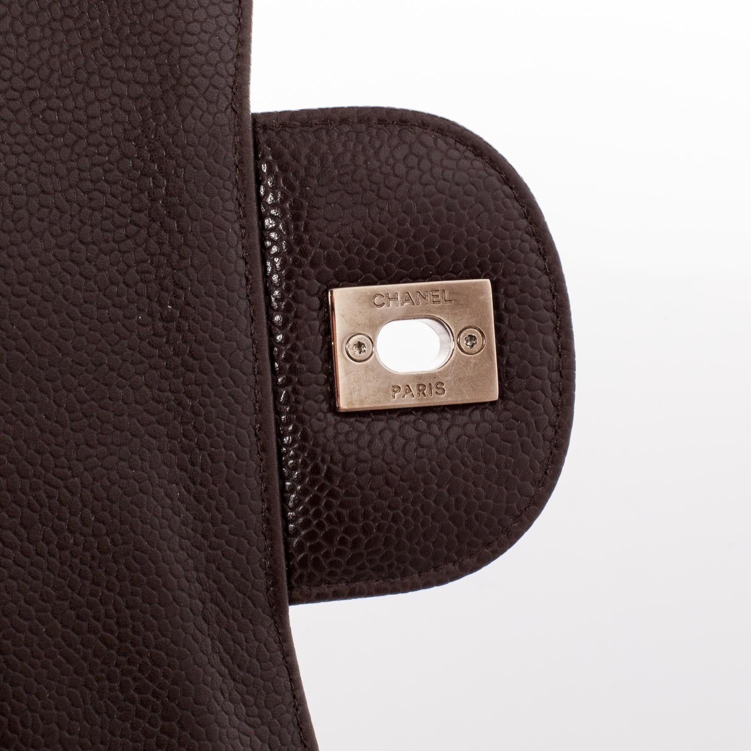 Chanel Caviar Jumbo Flap Dark Brown 8 of 10
