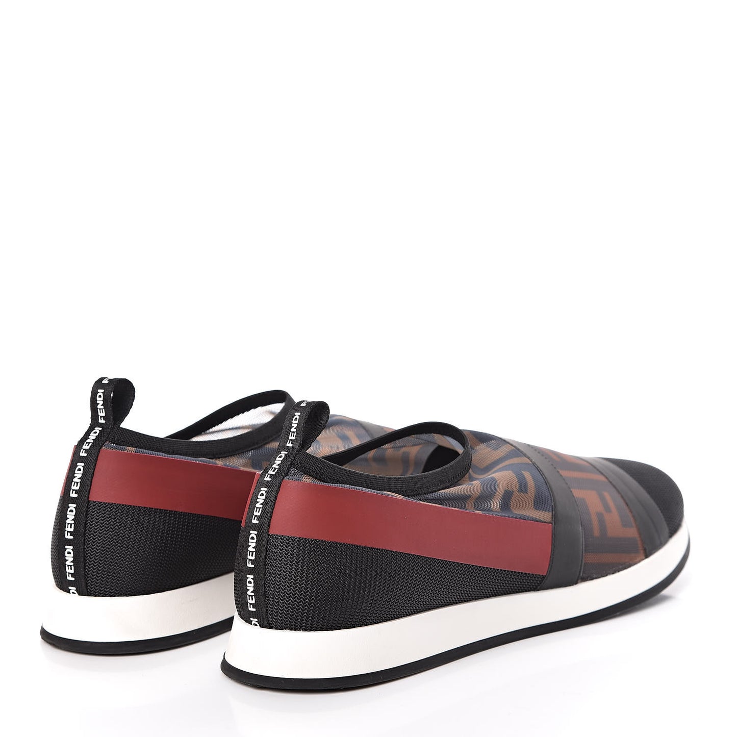 Technical Mesh Tulle Slip On Sneaker 37.5 Red Tobacco