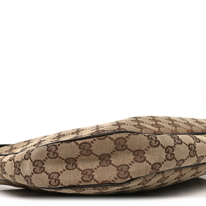 Gucci Monogram Medium Half Moon Hobo Dark Brown 9 of 10