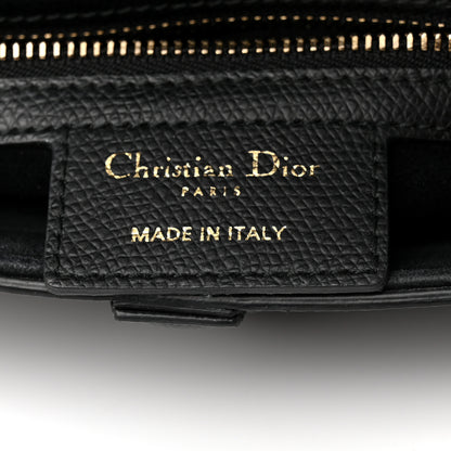 Christian Dior Grained Calfskin Saddle Bag Black 6 of 14
