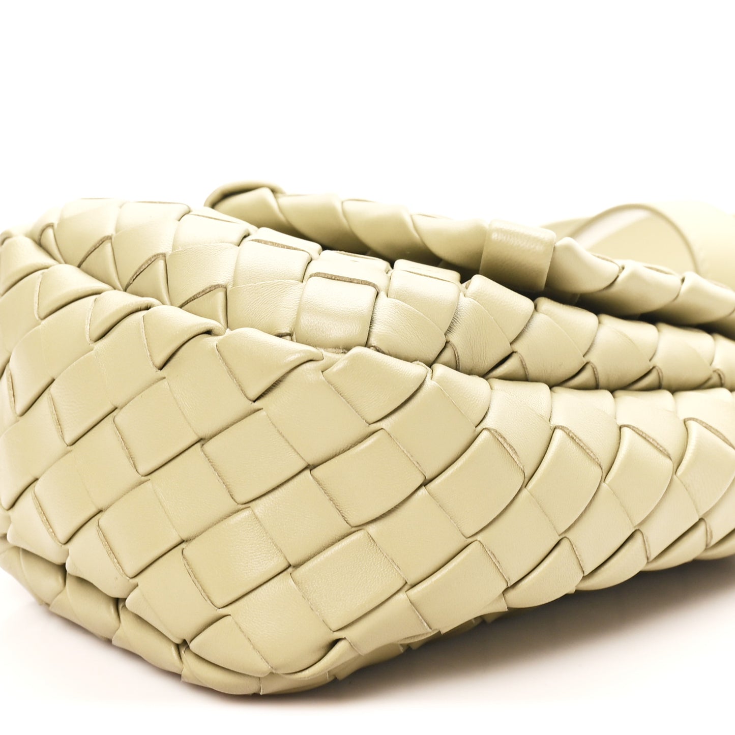 Nappa Intrecciato Mini Vertical Cobble Shoulder Bag Travertine