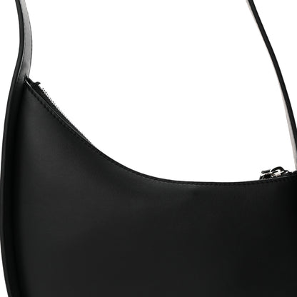 The Row Smooth Calfskin Half Moon Shoulder Bag Black 7 of 10