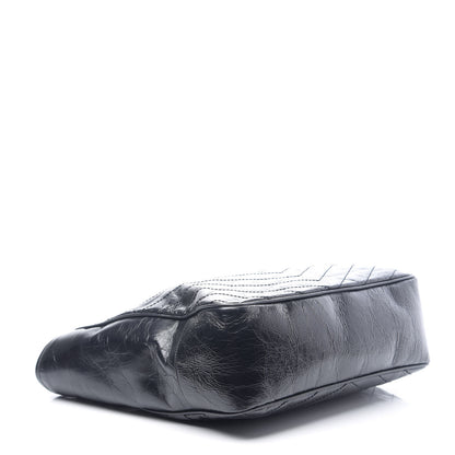 Saint Laurent Crinkled Calfskin Matelasse Monogram Large Niki Shopping Tote Bag Black 3 of 9
