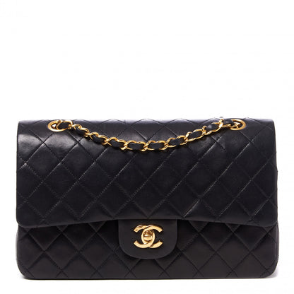 Chanel Lambskin Quilted Medium Double Flap Black 1 of 9
