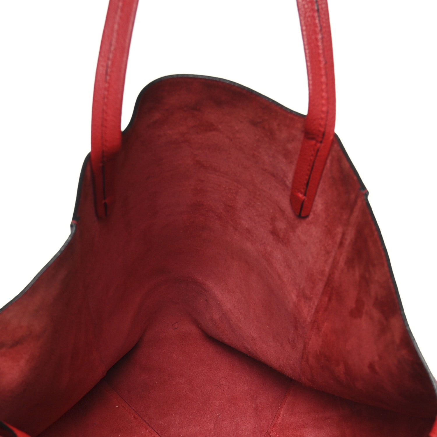 Celine Soft Grained Calfskin Medium Belt Cabas Phantom Coquelicot 5 of 16